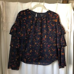 Madewell floral shirt, size M